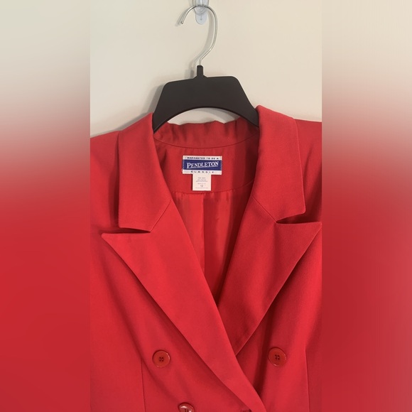 Vintage Pendleton red short sleeve blazer size 12 - Picture 2 of 6